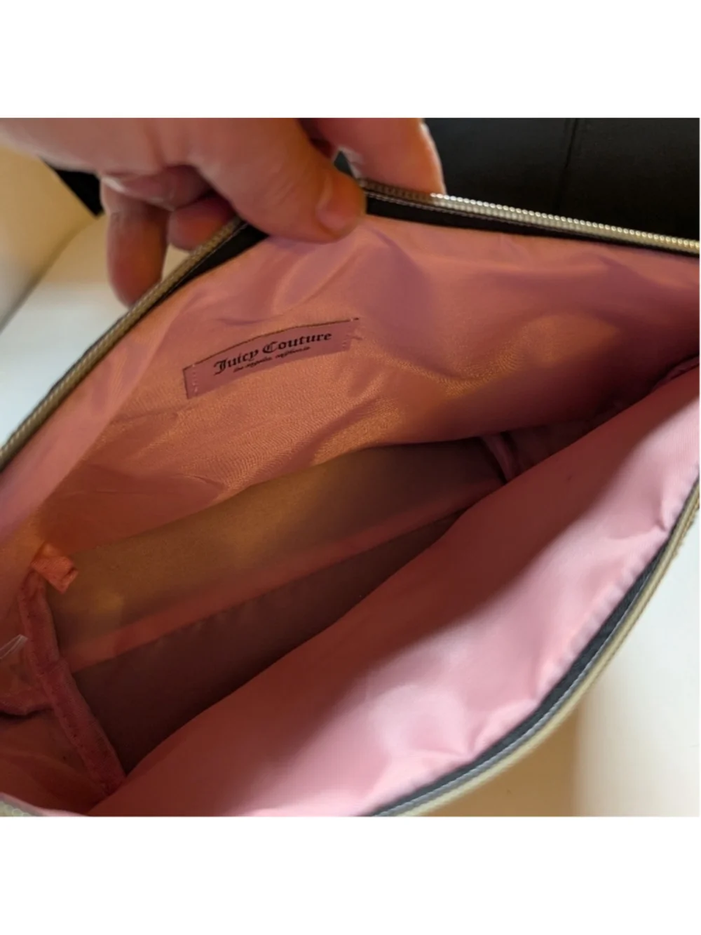 Juicy Couture Black Velvet Clutch Like New Condition
